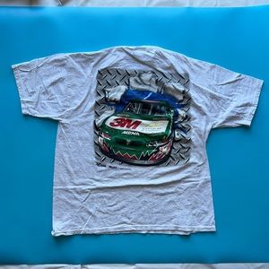 Vintage 2002 Joe Gibbs NASCAR Racing Driver Gray Color Graphic T Shirt XL